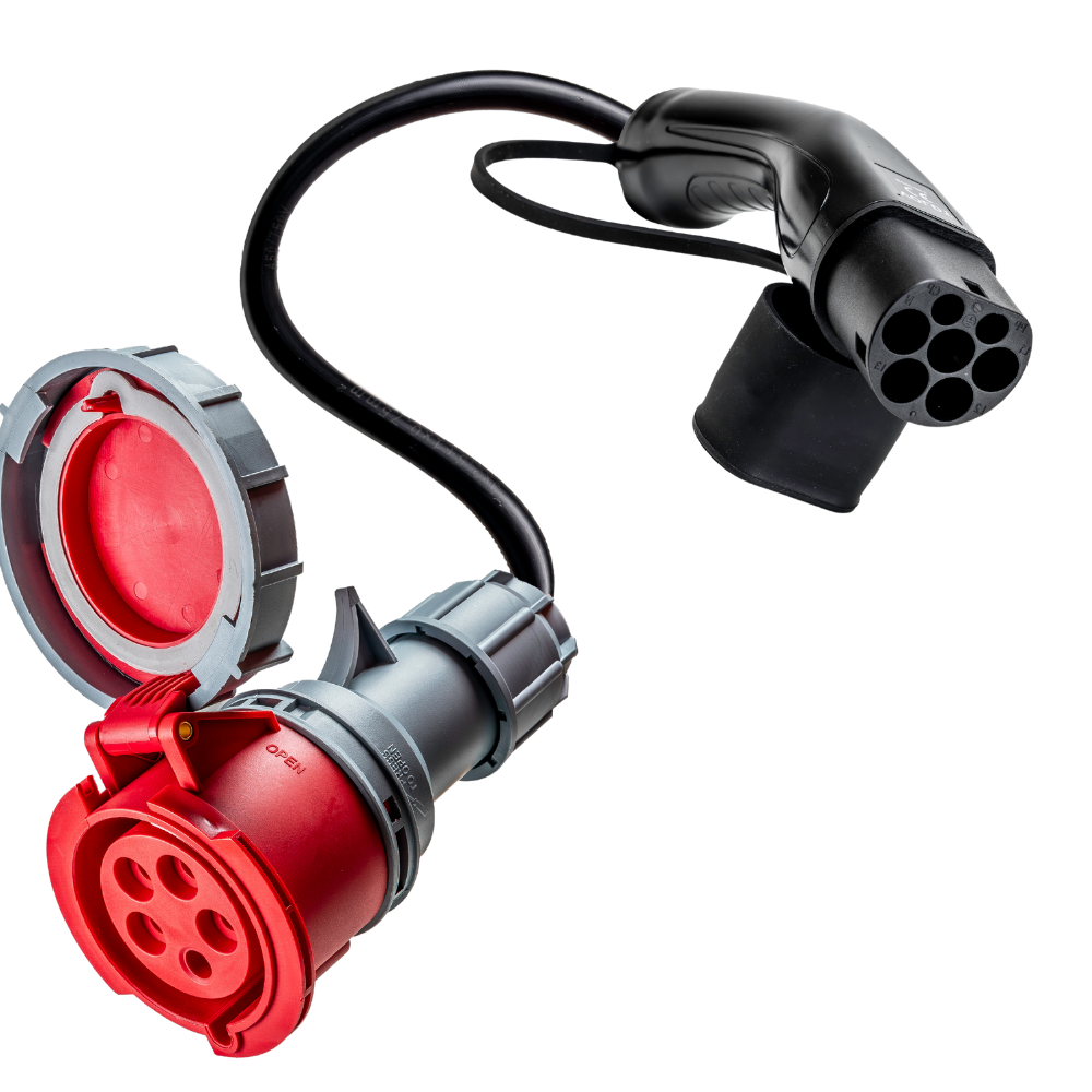 adaptador de 16A de 5 pólos para Tipo 2