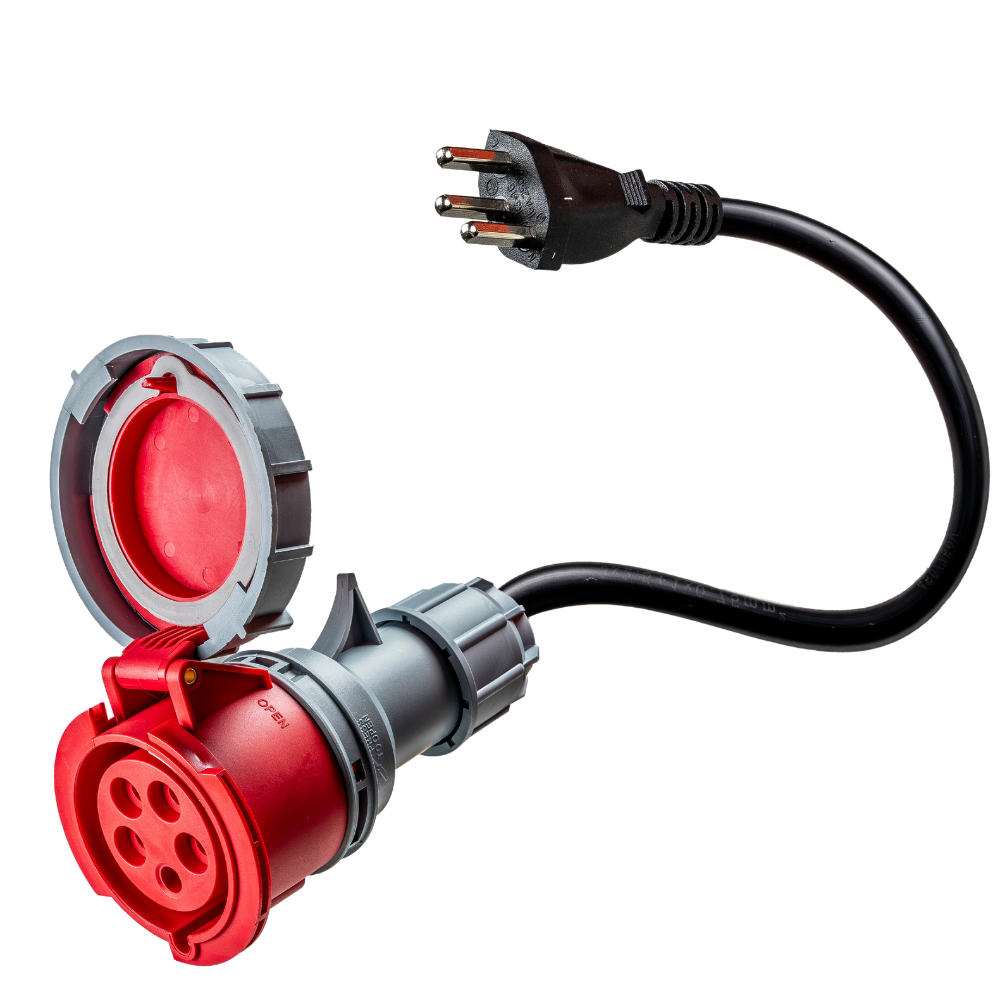 adaptador de 16A de 5 pólos para Tipo J para a Suíça