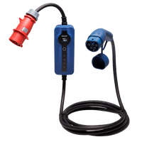 Tomada de comando vermelha tipo 2 - 32A | 3 fases | Ajustável 8A - 32a | Cabo de carregamento de 22kW