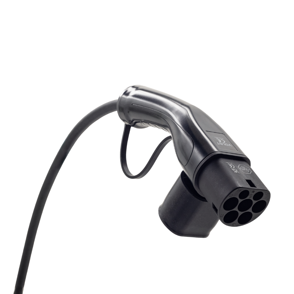 Cabo adaptador tipo 2 (lado da estação de carga) para tomada de comando azul de 3 pólos